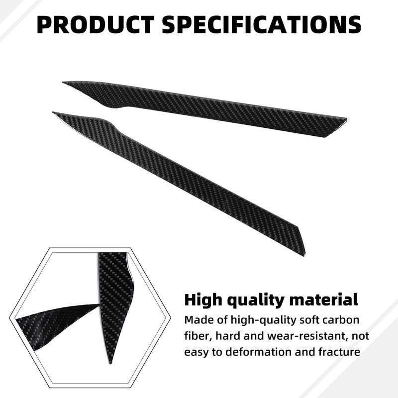SQQP Real Carbon Fiber Center Console Armrest Box Inside Strips Cover for 2018-2023 Dodge RAM - Image 4