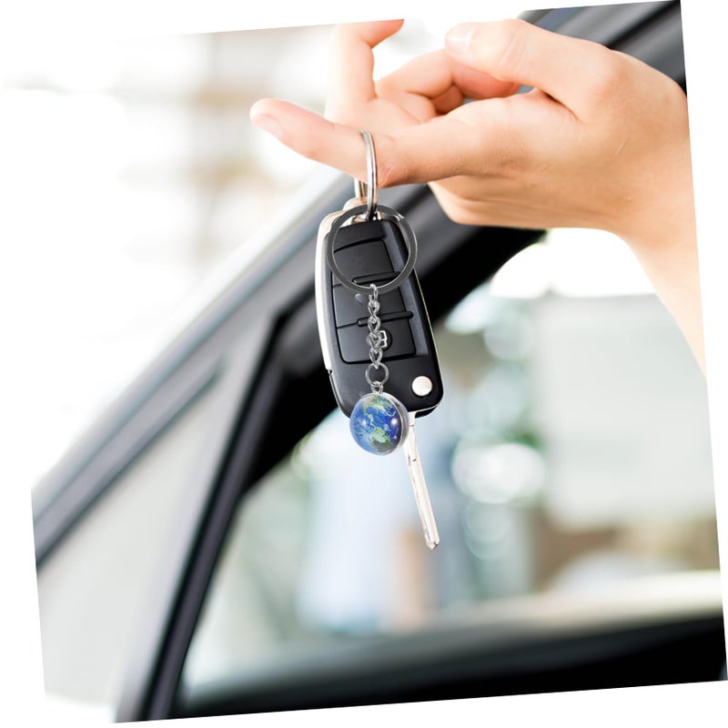 Glow In The Dark Double Sided Earth Keychain 6pcs For Backpack Car Keys - Image 5