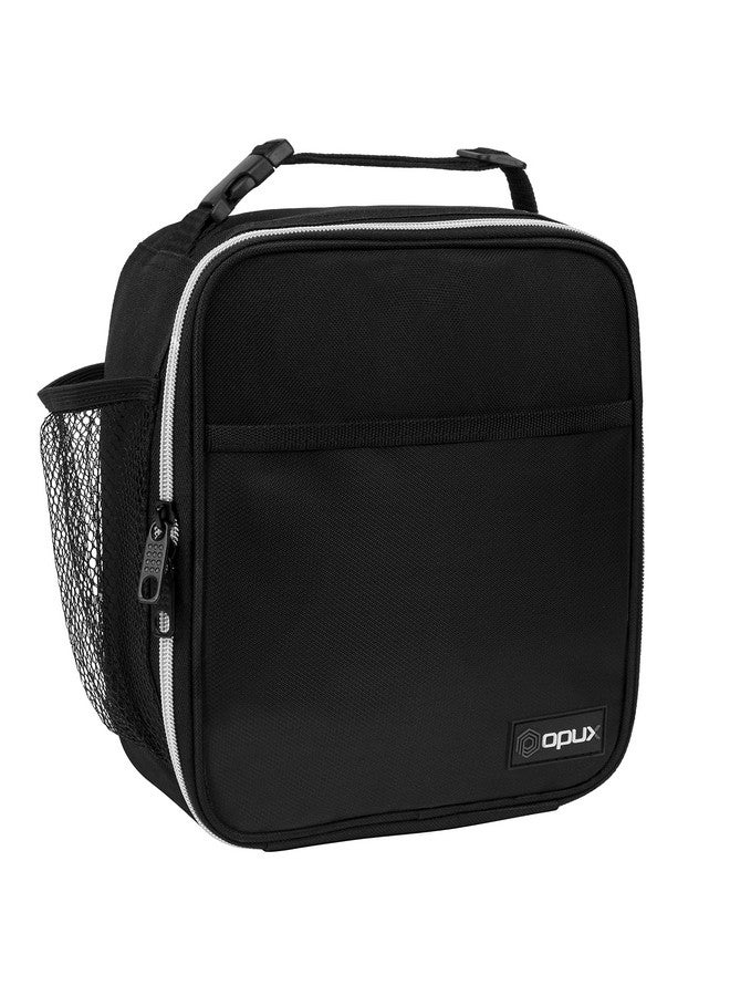 OPUX Premium Thermal Insulated Mini Lunch Bag | School Lunch Box for Boys, Girls, Kids, Adults | Soft Leakproof Liner | Compact Lunch Pail for Office (Black) - Image 1