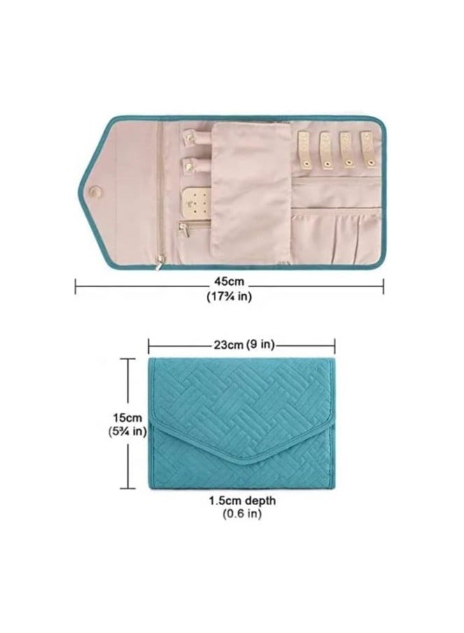 LIMOS Travel Jewelry Organizer Foldable Lightweight Jewelry Storage Case with Zipper Portable Large Capacity - Image 4