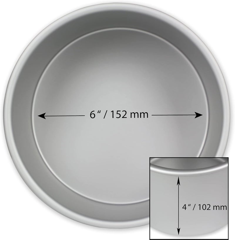 PME Professional Aluminum Round Baking Pan 6 x 4in - Image 2