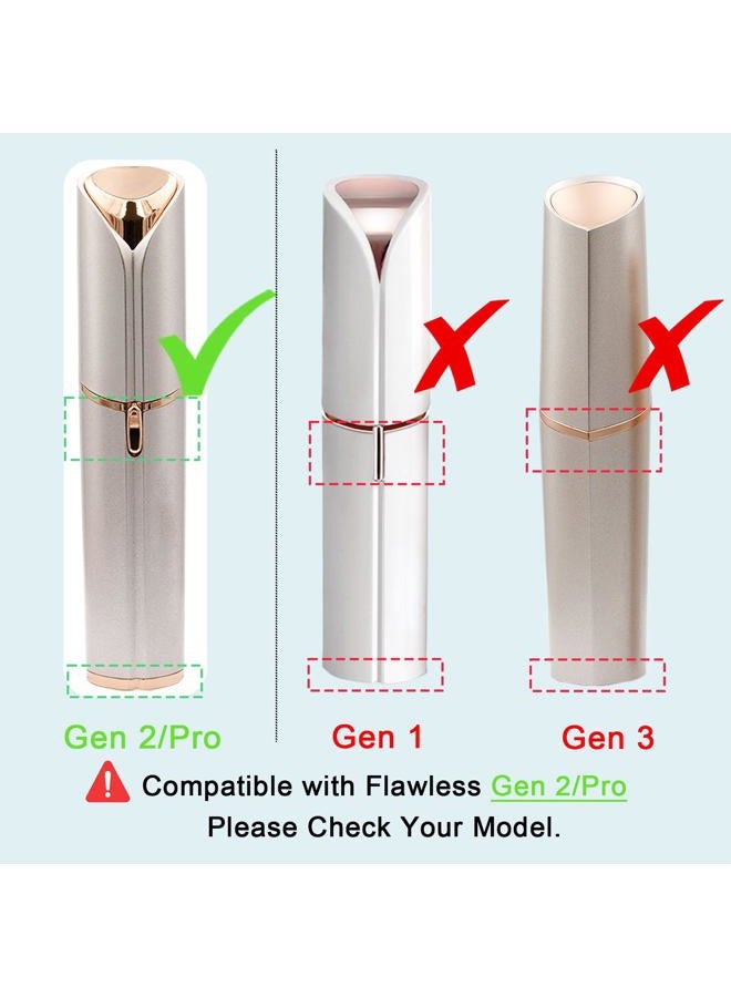 innobeaut Facial Hair Remover Replacement Heads Generation 2 for Flawless Finishing Touch Hair Removal Tool for Women,As Seen On TV 18K Gold-Plated Gen 2 Double Haolo 6 Count - Image 2