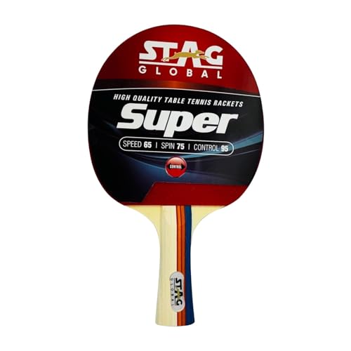 Stag Super Table Tennis Racquet( Multi- Color, 174 grams, Intermediate ) - Image 1