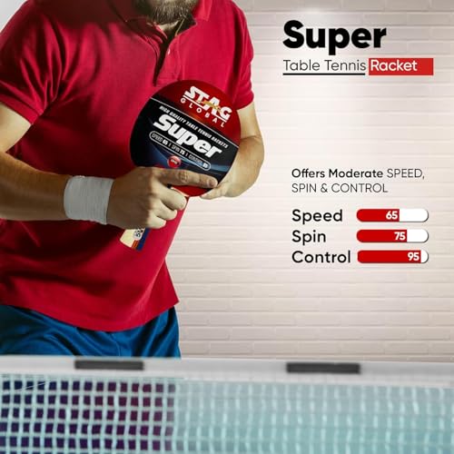Stag Super Table Tennis Racquet( Multi- Color, 174 grams, Intermediate ) - Image 4