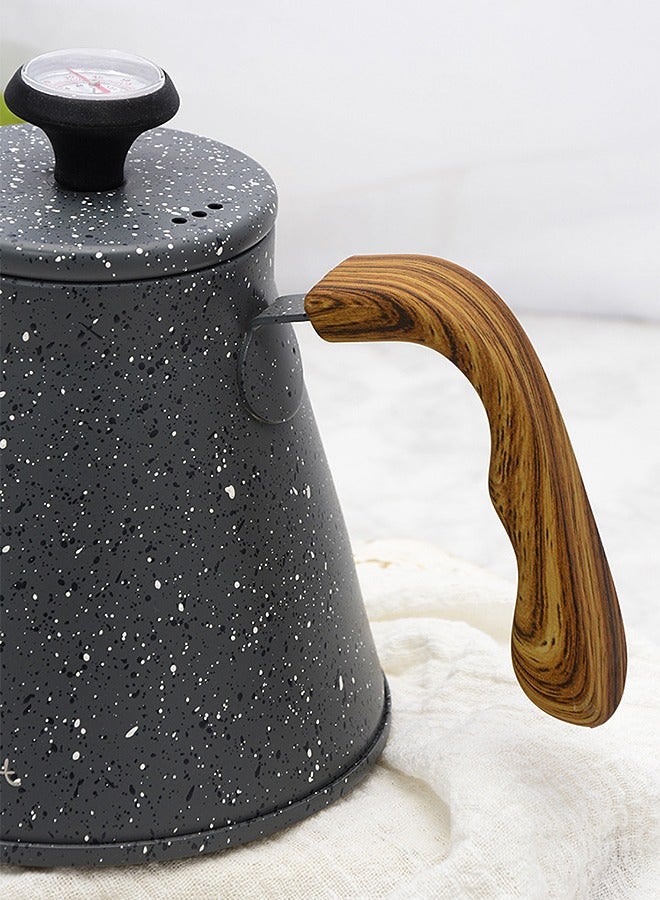MITOYO Pour Over Coffee Kettle - Gooseneck Kettle with Thermometer - Stainless Steel Kettle With Lid - Coffee Server - 1200ml  - Image 4