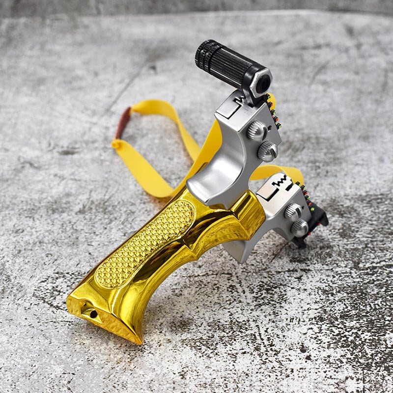 Marksman ® Strong Anti-Slip Design Double Screw Resin Slingshot for Outdoor Target Practice (Yellow Resin Double Screw Slingshot) - Image 4