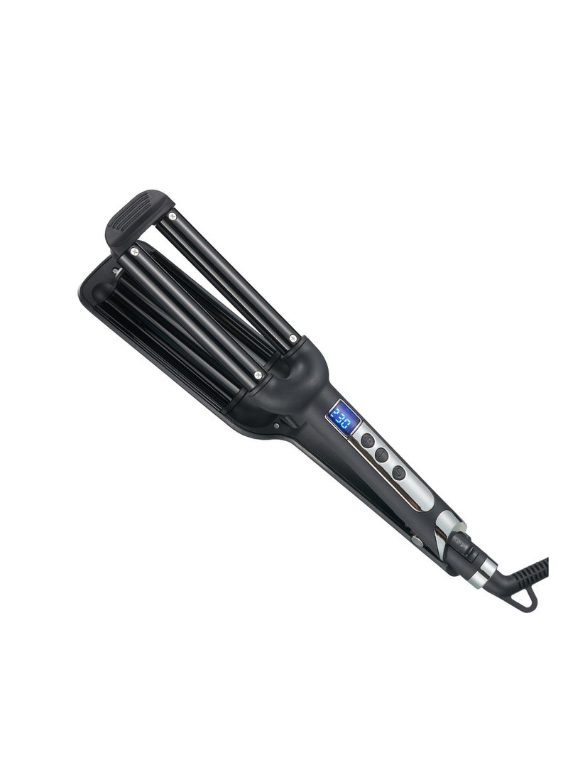 16mm Curling Iron with Rolled Ceramic Barrel Large Curl Wavy Wave Wand Negative Ions for Hair Protection Heat-Resistant Design Adjustable Temperature Suitable for Various Hair Types - Image 1