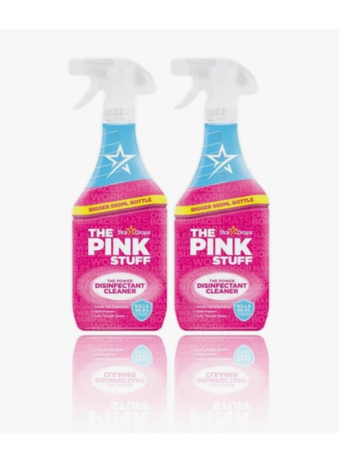 PINK STUFF The Pink Stuff The Miracle Disinfectant Cleaner Spray - 850ml (Pack of 2) - Kills 99.9% Bacteria & Viruses - Multi-Purpose Household Surface Cleaner - Image 1