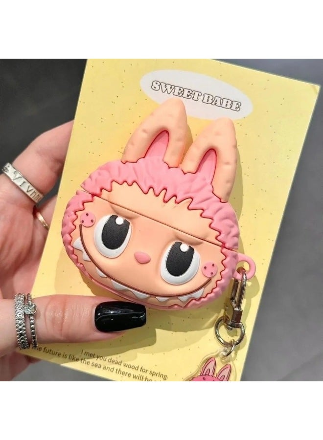 Cartoon Three-color Cloth Cloth For Airpods4 Apple Wireless Bluetooth Earphone Case 1/2/3/Pro2 Earphone Case-Color:Paper Towel + Hook-Applicable Models:Airpods 1/2 Generation - Image 3