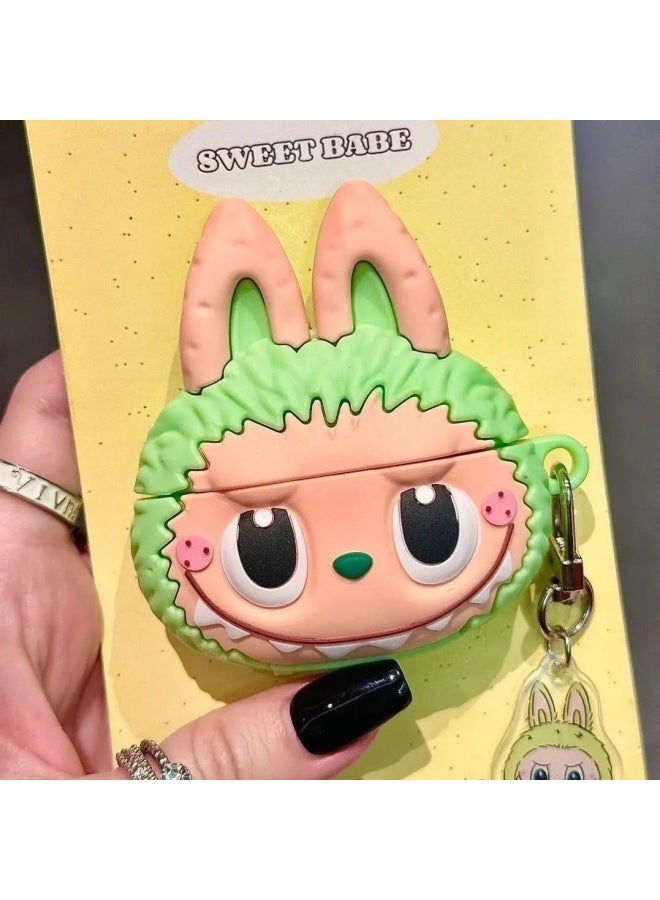 Cartoon Three-color Cloth Cloth For Airpods4 Apple Wireless Bluetooth Earphone Case 1/2/3/Pro2 Earphone Case-Color:Paper Towel + Hook-Applicable Models:Airpods 1/2 Generation - Image 2