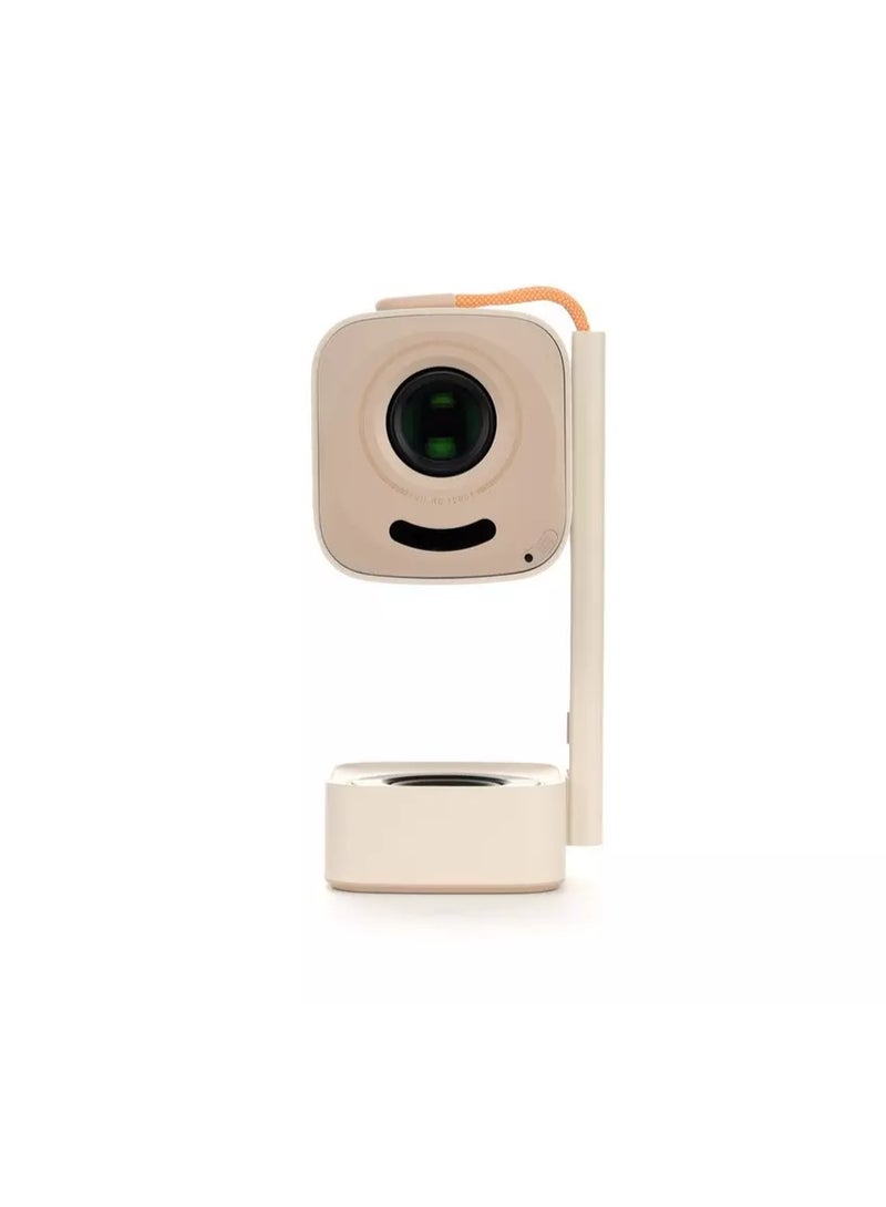 Yaber Projector T1 Pro, 200 IOS Lumens, 40–120 projection, 8W Speaker, 180° Rotation, Off White - Image 1
