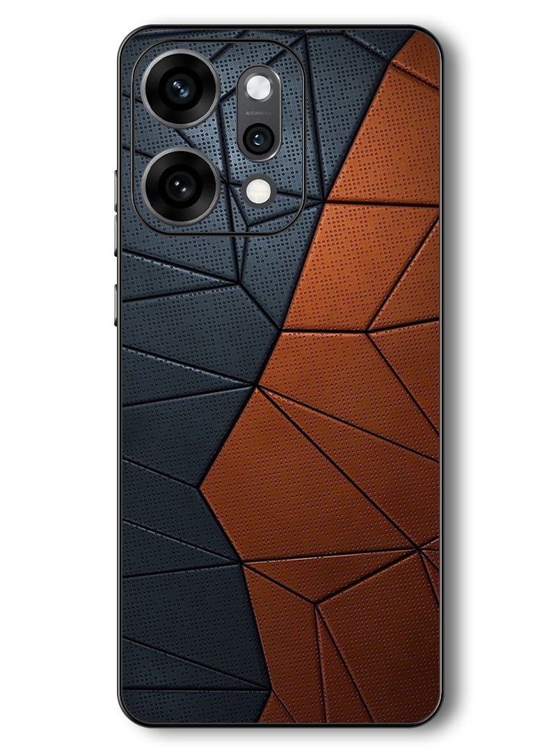 Theodor حافظة متوافقة مع أوبو رينو 14 برو 6.83 بوصة حماية مضادة للصدمات غطاء بامبر بنمط أسود بني - Image 1