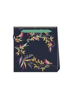 Sara Miller Mistletoe And Wine Navy Medium Bag 