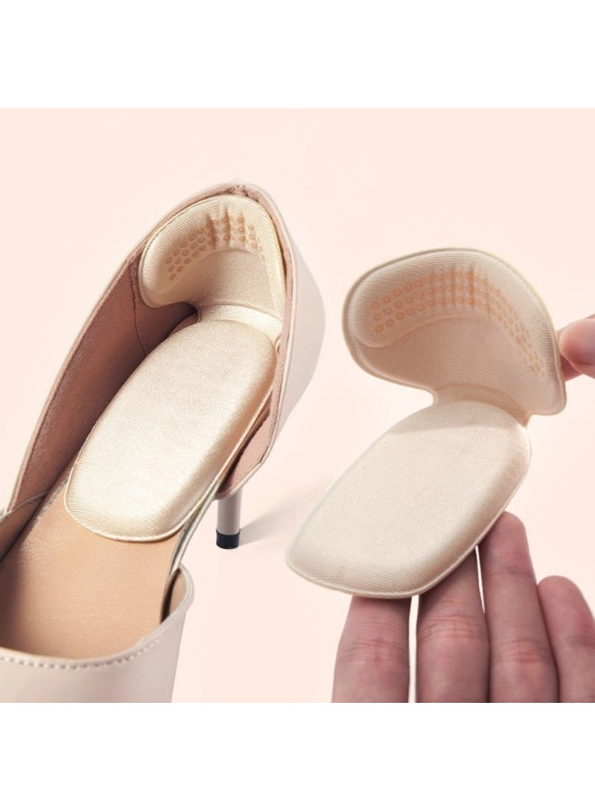 وسادة حذاء وكعب بيج، نعل داخلي من الإسفنج، نصف نعل داخلي، لتخفيف آلام الأحذية الفضفاضة، ملاءمة عالمية مريحة للجنسين - Image 1