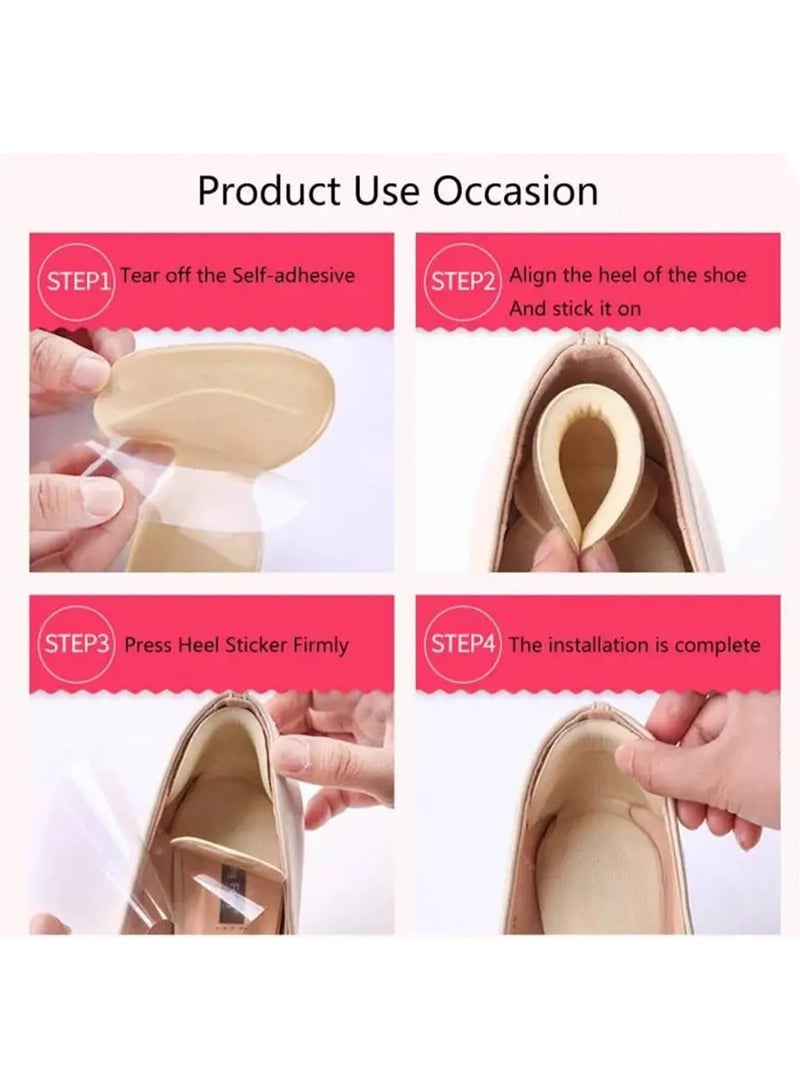 وسادة حذاء وكعب بيج، نعل داخلي من الإسفنج، نصف نعل داخلي، لتخفيف آلام الأحذية الفضفاضة، ملاءمة عالمية مريحة للجنسين - Image 2
