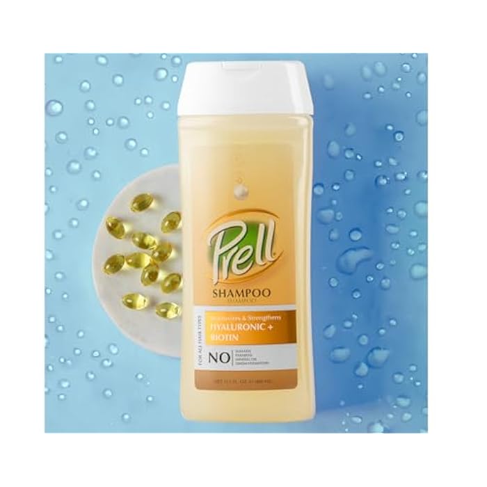 Prell Hyaluronic + Biotin Moisturizes & Strengthens Shampoo for All Hair Types 13.5 fl.oz (Pack of 2) - Image 3