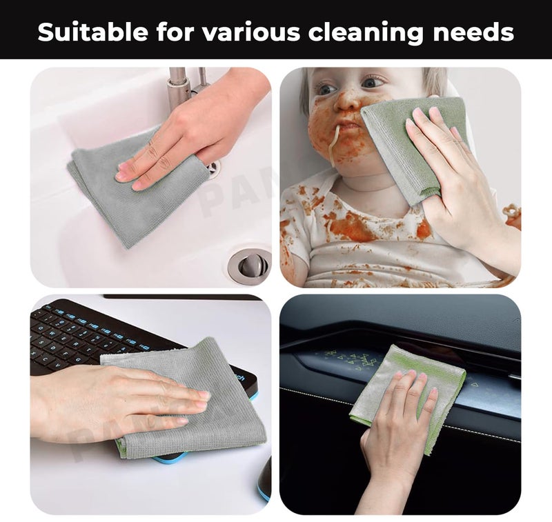 PANCA Microfiber Cleaning Cloth Roll 25x25 cm Reusable Tear-Away Towels | Super Absorbent Lint-Free Cleaning Wipes for Home, Kitchen, Car, Glass, Laptop & Floor Cleaning (20 Sheets) - Image 5