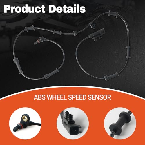 BELKEBIR 4PCS ABS Wheel Speed Sensor Front & Rear, Left & Right Compatible with 2007-2011 Jeep Wrangler 3.8L, 2012-2017 Jeep Wrangler 3.6L Replace 68003281AA, 68003281AB, 52125003AD, 52125003AB, 52125003AC - Image 5