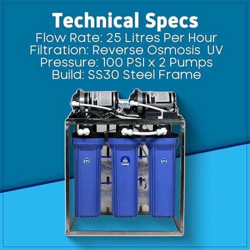 Remino 25 LPH Commercial RO Water Purifier with Double Pump Purification, TDS Adjuster, Blue - Image 5