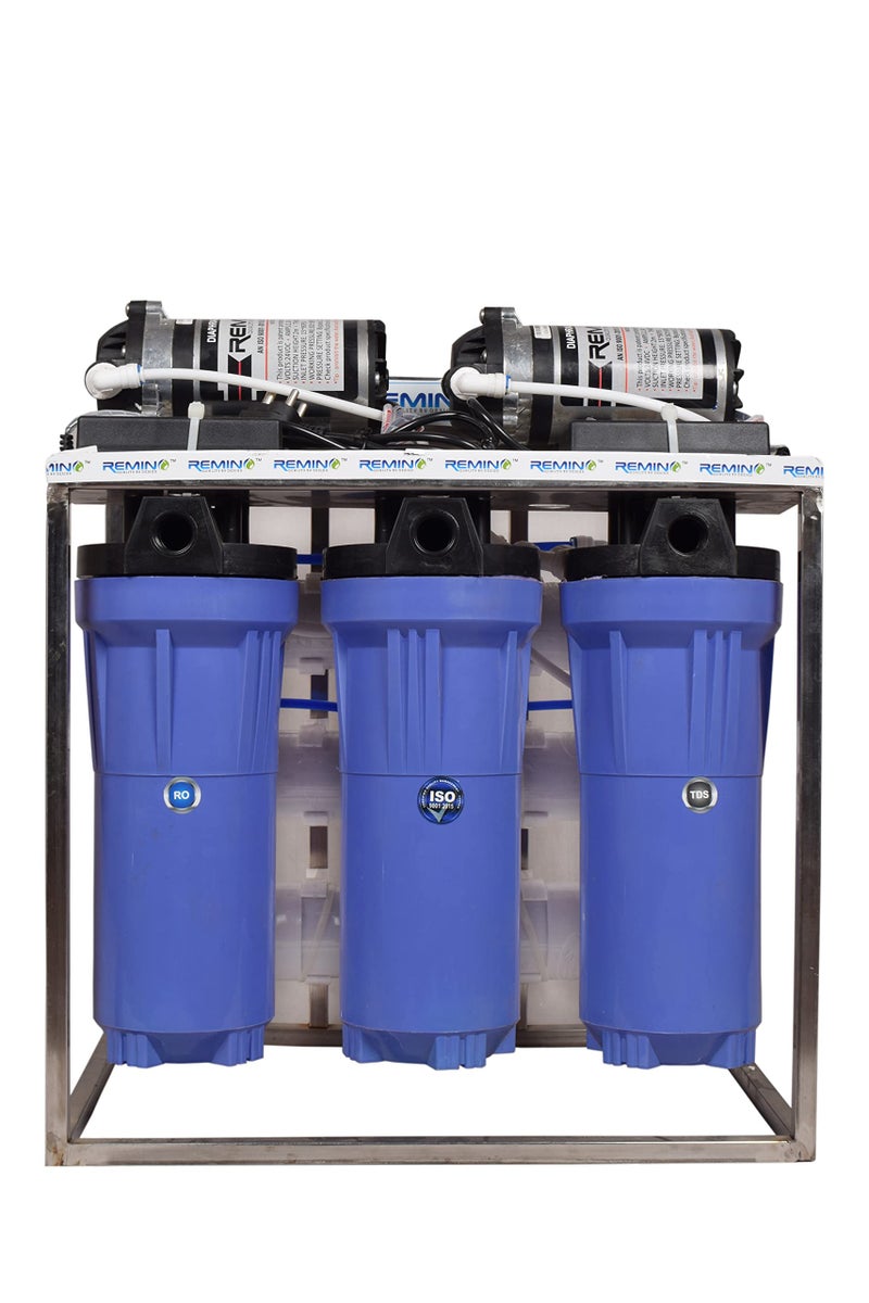 Remino 25 LPH Commercial RO Water Purifier with Double Pump Purification, TDS Adjuster, Blue - Image 1