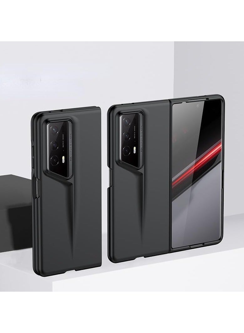 Arabest Matte Hard Compatible with Honor Magic V2 RSR Case Rubber Folding Plastic 360 Protection Cover (Black) - Image 1