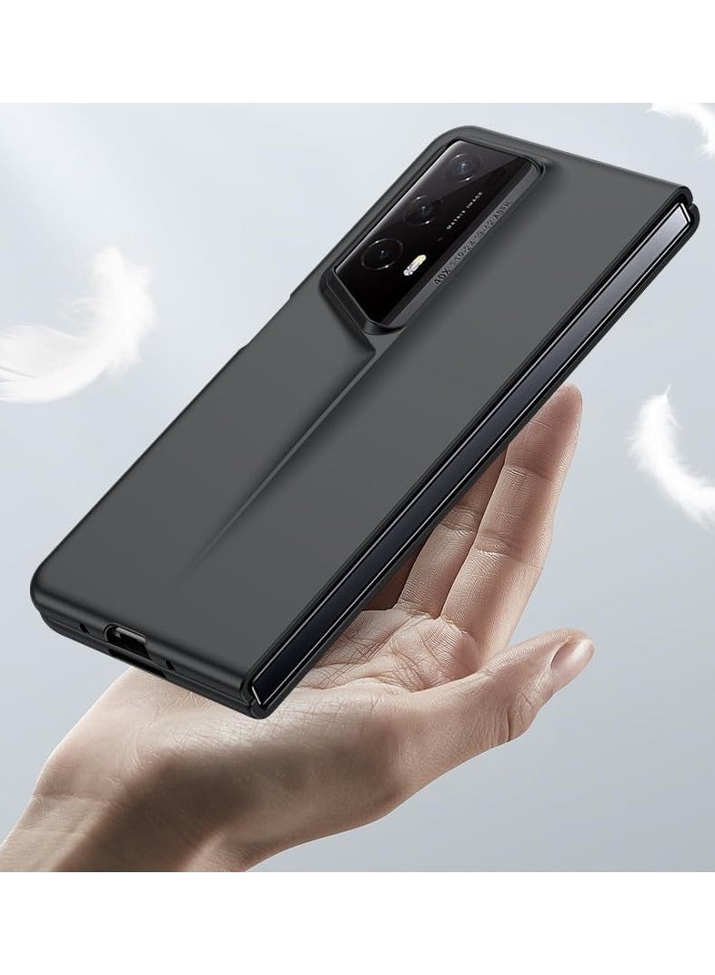 Arabest Matte Hard Compatible with Honor Magic V2 RSR Case Rubber Folding Plastic 360 Protection Cover (Black) - Image 2