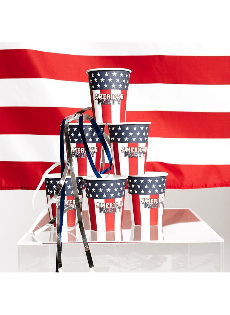 BOLAND American Party Disposable Paper Cups USA Flag Patriotic 9cm 10-Pack - Image 2