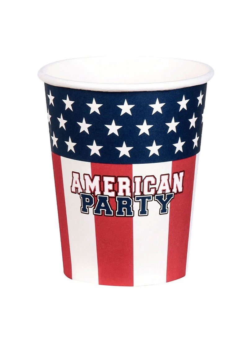 BOLAND American Party Disposable Paper Cups USA Flag Patriotic 9cm 10-Pack - Image 1
