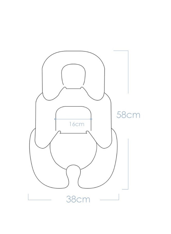 Baby Seat Pad Liner for Stroller, Head and Body Support Pillow, Infant Car Seat Insert, for Newborn to Toddler Stroller Cushion (Black) - Image 5