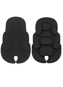 Generic Baby Seat Pad Liner for Stroller, Head and Body Support Pillow, Infant Car Seat Insert, for Newborn to Toddler Stroller Cushion (Black)  - Image 1