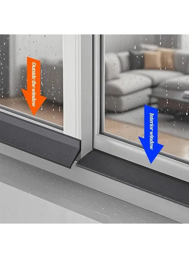 Heavy Duty Window Water Blocker 1 97in x 19 69in Sliding Window Rainproof Seal Insulation - Image 2
