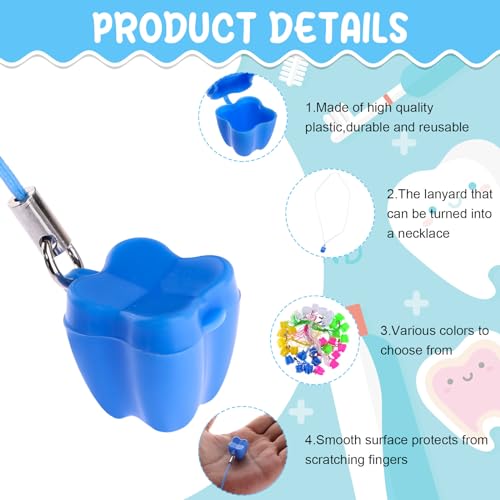 Haomian 200-Piece Tooth Saver Necklaces, Tooth Necklace Little Box for Lost Teeth, Milk Teeth Storage Cases for Children Tooth Fairy Bag School Classroom Party Supply - Image 3