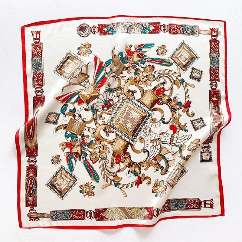 MEISEE Mulberry Silk Scarfs Women Small Square Scarf 21" x 21" Breathable Lightweight Neckerchief Headscarf - Image 3
