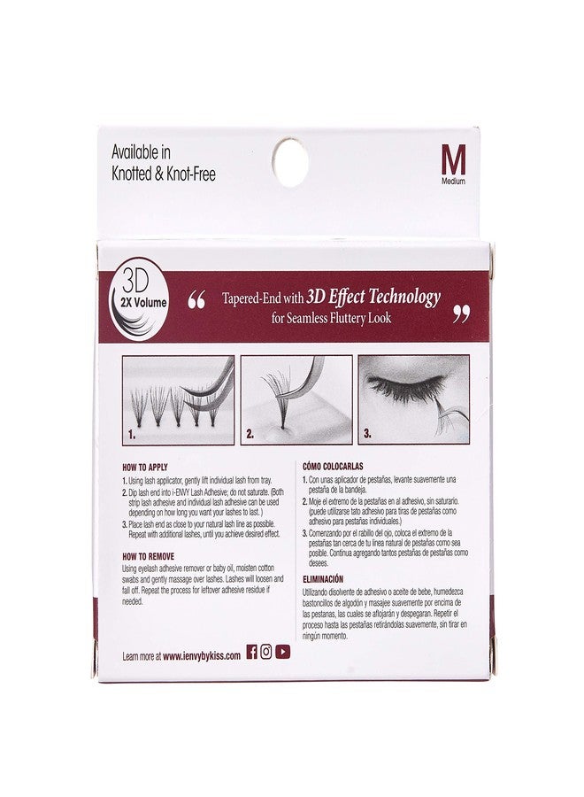 i.Envy i-ENVY 2X Volume 3D Ultra Black Individual Lashes (2 PACK, Medium) - Image 4