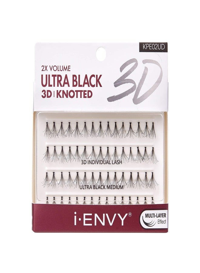 i.Envy i-ENVY 2X Volume 3D Ultra Black Individual Lashes (2 PACK, Medium) - Image 2