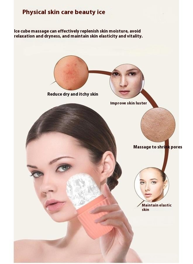 Loquat Ice Roller for Face and Eye, Upgrated Ice Face Roller Puffiness Relief Ice Roller Skin Care Tools, Ice Facial Cube,Self Care Gift for Men Women, Silicone Ice Mold for Face Beauty (pink) - Image 3