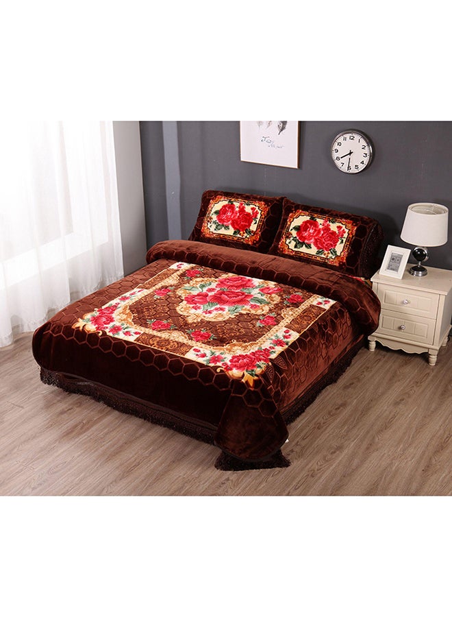 Stargold Blanket Set of 4 Pieces 220 x 240CM 1 Ply Premium Blanket With Bedcover Pillowcase 