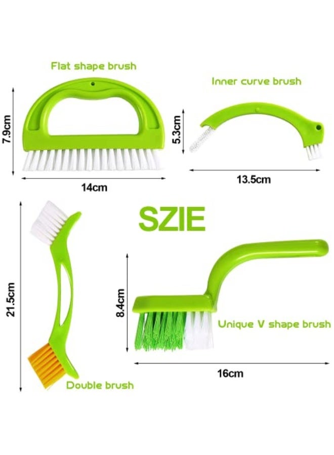 Zard Tile and Grout Cleaner Brush Set for Deep Cleaning Kitchen and Bathroom Surfaces, 4 in 1 Design for Effective Scrubbing and Detailing - Image 3
