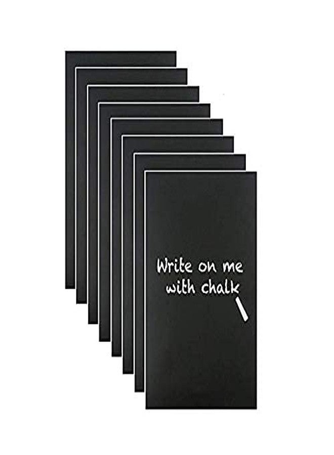 CVANU 8 X A4 Blank Chalkboard Wall Sticker Removable with 1 Free Chalks for Home School Office College Room Kitchen - Image 1