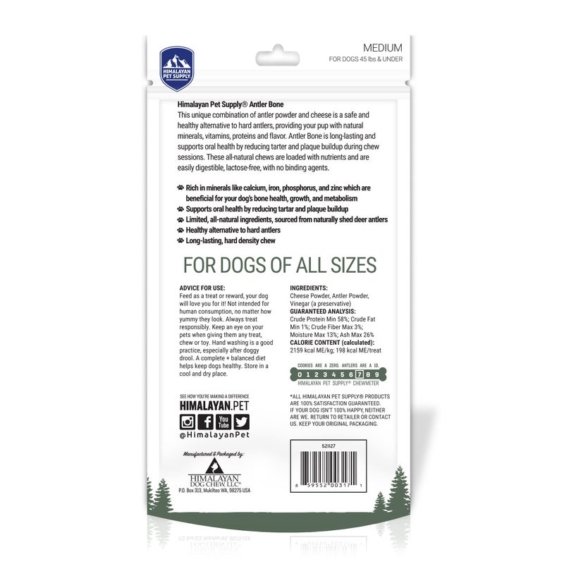Himalayan Dog Chew Antler and Himalayan Cheese Dog Chew | Long Lasting, Stain Free, Protein Rich, Low Odor | 100% Natural, Healthy & Safe | No Lactose, Gluten Or Grains | Antler Bone | for Dogs 45 Lbs & Smaller - Image 3
