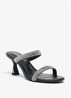 Celeste Women's Embellished Slip-On Sandals with Flared Heels  - Image 1