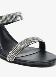 Celeste Women's Embellished Slip-On Sandals with Flared Heels  - Image 5