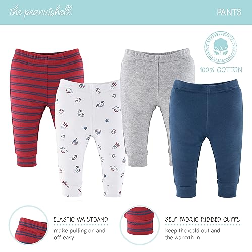 The Peanut Shell The Peanutshell Newborn Clothes & EssentIals Set, 30 Piece Baby Boy Layette Gift Set, 0-3 Month Outfits, Blue Stars - Image 5