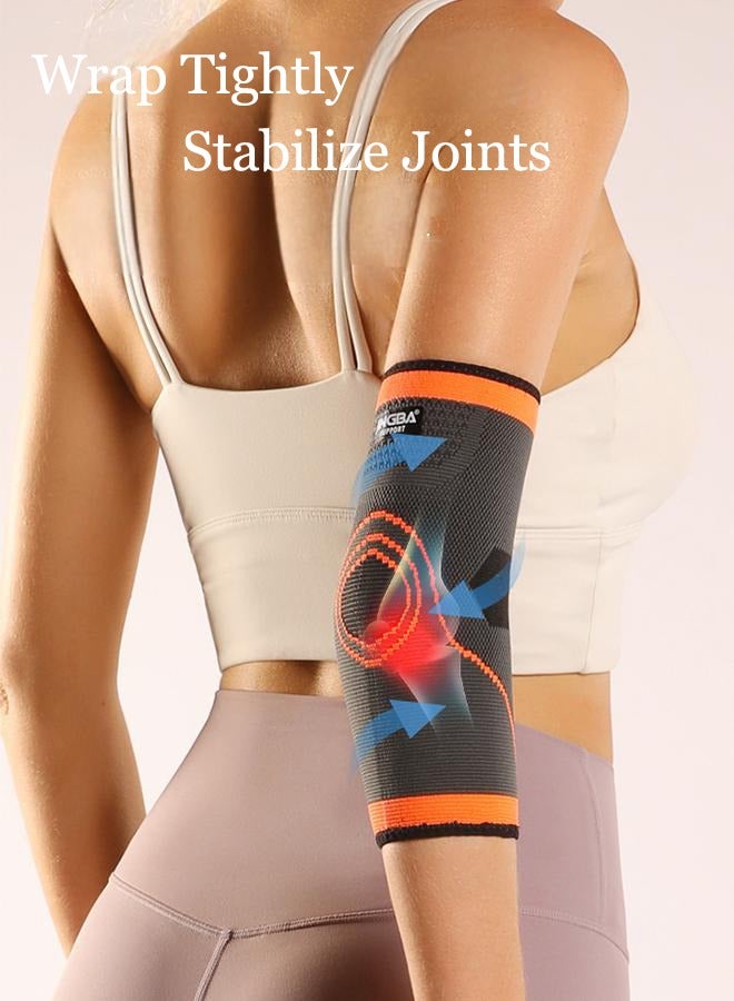 جينجبا سابورت دعامة الكوع الرياضية، كم ضاغط للكوع لالتهاب الأوتار ومرفق التنس، دعامة تقويمية للكوع، دعامة ضاغطة لتخفيف آلام الكوع للاعبي الجولف والتهاب المفاصل والتهاب الجراب ورفع الأثقال، مناسبة للرجال والنساء - Image 3