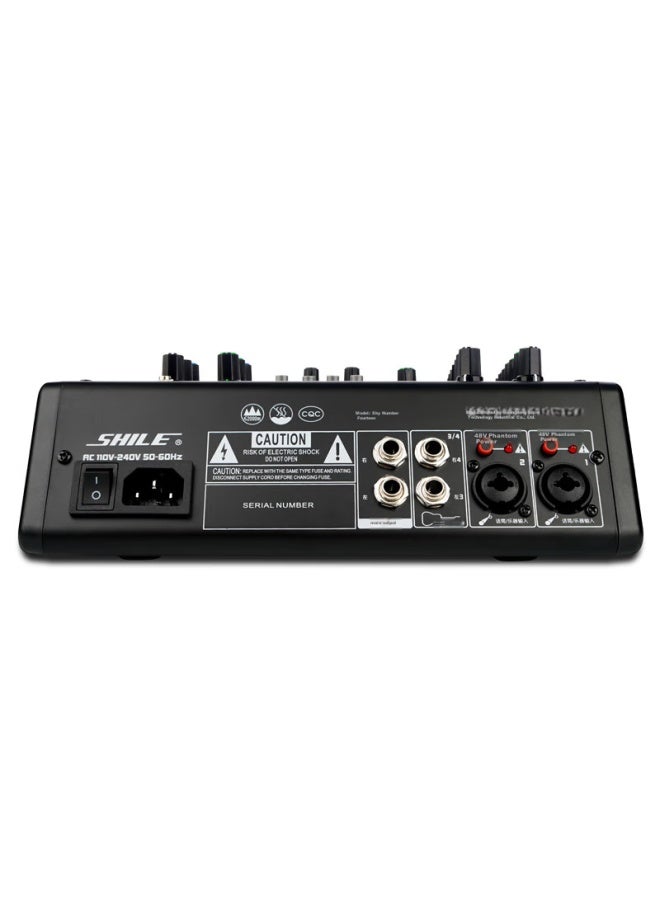 Shile Professional Four-Channel Mixer Sound Card, Remote Video Conferencing, Event Performance Mixing Console, Tianqin Shiba - Image 2