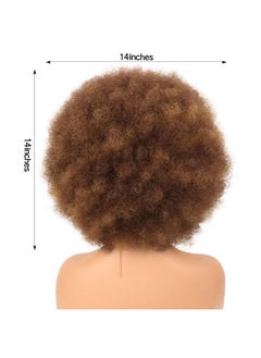 G&T Wig 70S Afro Puff Mixed Brown Wigs For Black Women Glueless Wear And Go Wig Natural Looking Fluffy And Large Bouncy Afro Wigs For Daily Party Use  - Image 4