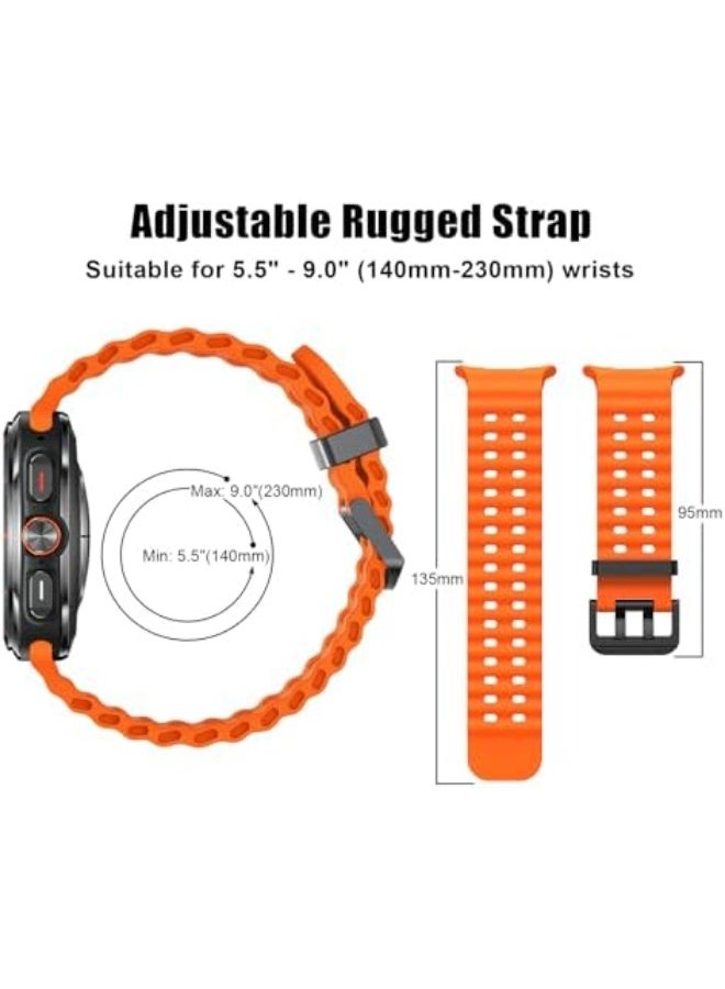 Compatible with Samsung Galaxy Watch Ultra Strap Silicone Ocean Band Soft Replacement Bands for Galaxy Ultra 47mm Watch 2025 2024 Women Men - Image 4