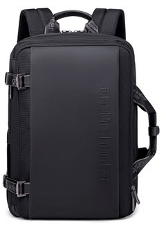 ARCTIC HUNTER Extendable Business Travel Backpack,Large Laptop Luggage Backpack with 17 Inch Laptop Compartment for Men,Black  - Image 1