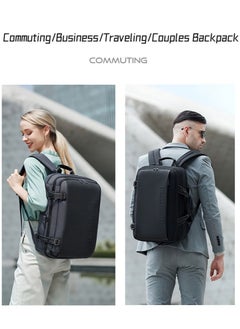 ARCTIC HUNTER Extendable Business Travel Backpack,Large Laptop Luggage Backpack with 17 Inch Laptop Compartment for Men,Black  - Image 2