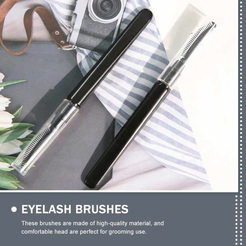 12pcs Women Silicone Eyelash Combs Eyelash Brushes with Protective Cover Portable Makeup Lash Grooming Tool for Eye Care and Lash Separation - Image 5
